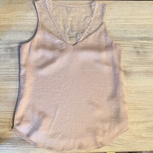 Express Lace Trim Blush Pink Women's Top